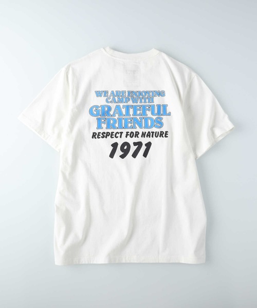 CAMP7(キャンプセブン)の「【CAMP7】レトロプリント半袖Tシャツ(Tシャツ/カットソー・メンズ・ホワイト×ブルー/ケリーグリーン/ブラック×ブルー/オレンジ/ブラック/ホワイト/その他9/その他7/その他1/その他3/その他5/その他11・M/L/XL/XX-LARGE/XXL)」の3枚目の写真