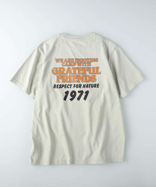 CAMP7(キャンプセブン)の「【CAMP7】レトロプリント半袖Tシャツ(Tシャツ/カットソー・メンズ・ホワイト×ブルー/ケリーグリーン/ブラック×ブルー/オレンジ/ブラック/ホワイト/その他9/その他7/その他1/その他3/その他5/その他11・M/L/XL/XX-LARGE/XXL)」の6枚目の写真