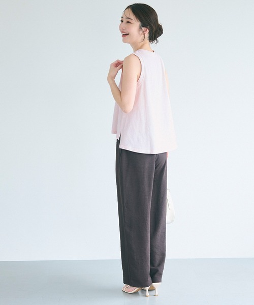 coca（coca）（コカ）の「アメスリAラインスリットタンク（タンクトップ・レディース・ホワイト/チャコール/イエロー/ブラック/ライトピンク/ライトグレー・M/L/S）」の22枚目の写真