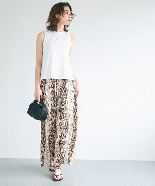 coca（coca）（コカ）の「アメスリAラインスリットタンク（タンクトップ・レディース・ホワイト/チャコール/イエロー/ブラック/ライトピンク/ライトグレー・M/L/S）」の19枚目の写真