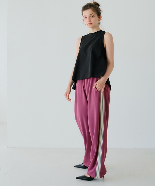 coca（coca）（コカ）の「アメスリAラインスリットタンク（タンクトップ・レディース・ホワイト/チャコール/イエロー/ブラック/ライトピンク/ライトグレー・M/L/S）」の12枚目の写真