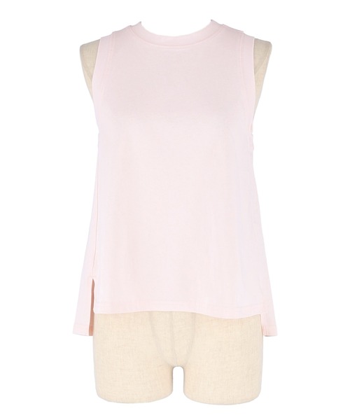 coca（coca）（コカ）の「アメスリAラインスリットタンク（タンクトップ・レディース・ホワイト/チャコール/イエロー/ブラック/ライトピンク/ライトグレー・M/L/S）」の10枚目の写真