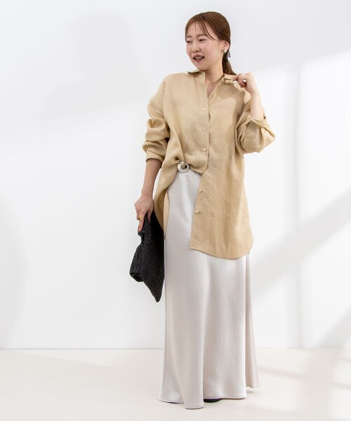 NOLLEY’S（ノーリーズ）の「ウォッシャブルサテンバイヤスフレアスカート（スカート・レディース・キナリ/ブラック・38/36）」の11枚目の写真