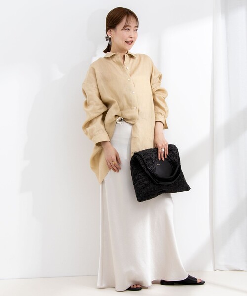 NOLLEY’S（ノーリーズ）の「ウォッシャブルサテンバイヤスフレアスカート（スカート・レディース・キナリ/ブラック・38/36）」の12枚目の写真