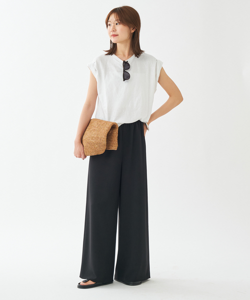plage(プラージュ)の「《追加》LINEN COTTON Tシャツ(Tシャツ/カットソー・レディース・チャコールグレー/ホワイト/ベージュ・FREE)」の18枚目の写真