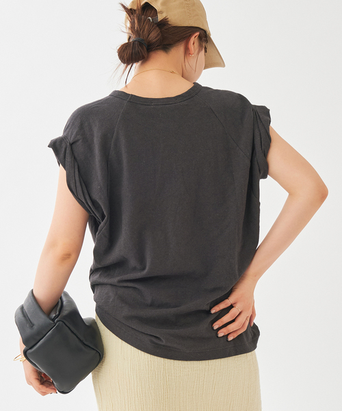 Plage LINEN COTTON Tシャツ　プラージュ セール】《追加》LINEN COTTON Tシャツ（Tシャツ/カットソー