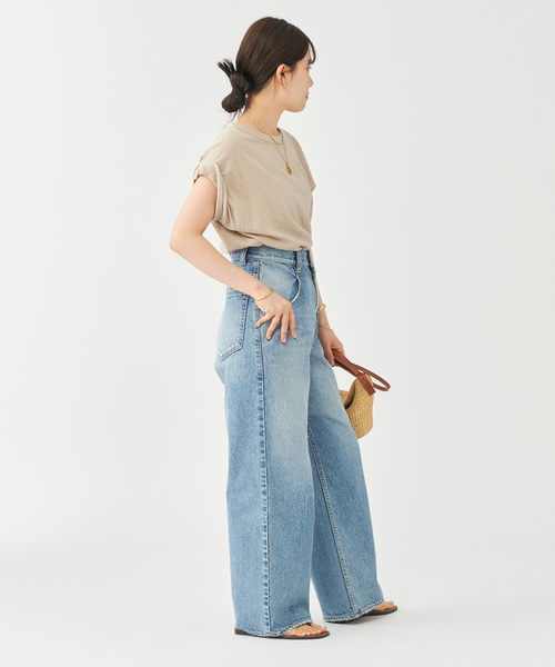 plage(プラージュ)の「《追加》LINEN COTTON Tシャツ(Tシャツ/カットソー・レディース・チャコールグレー/ホワイト/ベージュ・FREE)」の10枚目の写真