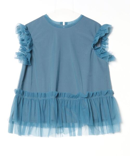 新品同様★ノーブル★フリルシースルー★チュール★レース★ノースリーブトップス REAL STYLE（ファッション） ノースリーブ レディース 夏 秋