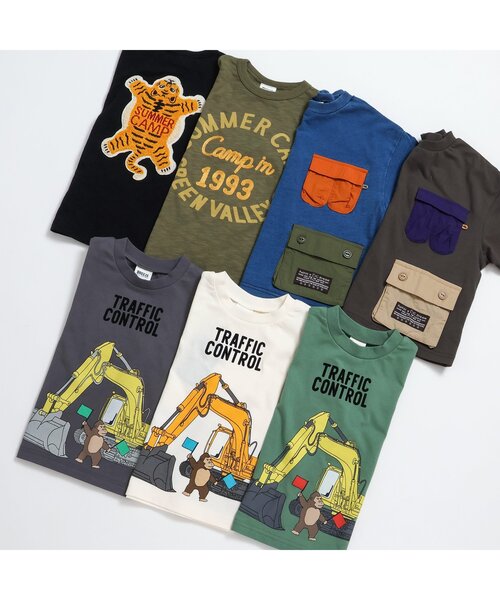 BREEZE（ブリーズ）の「マルチポケットTシャツ（Tシャツ/カットソー・キッズ・チャコール/インディゴブルー・90/100/110/120/130/140/150）」の6枚目の写真