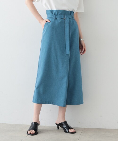 GALLEST(ギャレスト)の「◆ストレートラップスカート(スカート・レディース・ベージュ/ブラック/ブルー・36/38/40)」の3枚目の写真