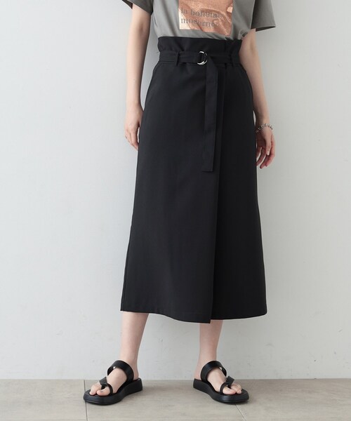 GALLEST(ギャレスト)の「◆ストレートラップスカート(スカート・レディース・ベージュ/ブラック/ブルー・36/38/40)」の2枚目の写真