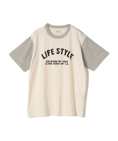 SHIPS Days（シップスデイズ）の「【SHIPS DAYS別注】UNDYED: プリント ショートスリーブ Tシャツ（Tシャツ/カットソー・メンズ・ナチュラル/グレー・3/2）」の2枚目の写真
