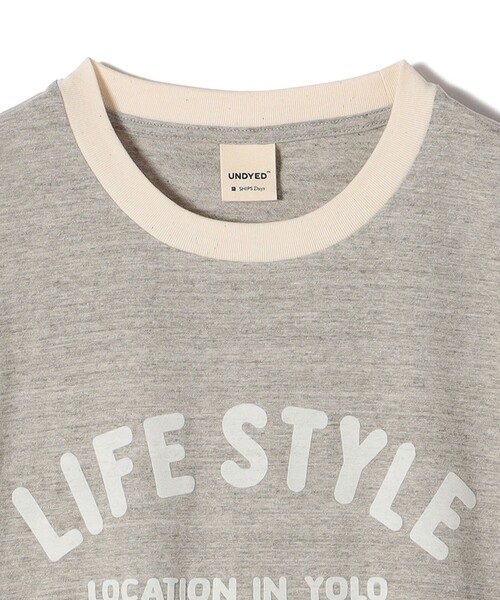 SHIPS Days（シップスデイズ）の「【SHIPS DAYS別注】UNDYED: プリント ショートスリーブ Tシャツ（Tシャツ/カットソー・メンズ・ナチュラル/グレー・3/2）」の6枚目の写真