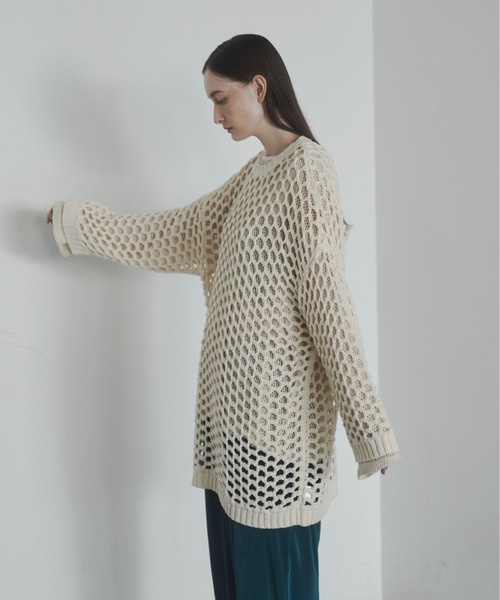 Utusiyo（ウツシヨ）の「knit 透（ニット/セーター・メンズ・ホワイト/ブラック・FREE）」の6枚目の写真