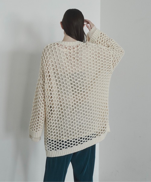 Utusiyo（ウツシヨ）の「knit 透（ニット/セーター・メンズ・ホワイト/ブラック・FREE）」の7枚目の写真