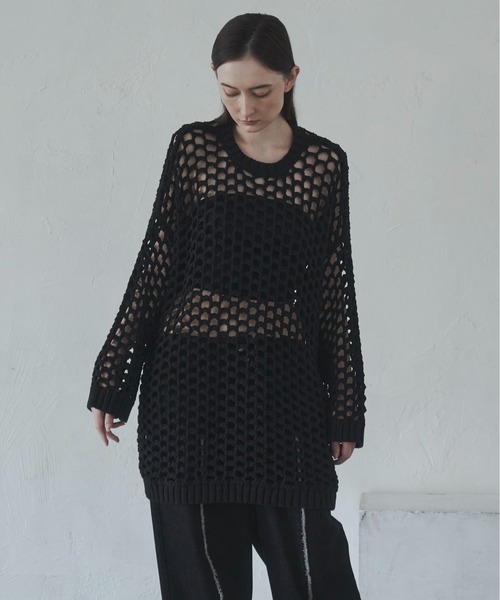 Utusiyo（ウツシヨ）の「knit 透（ニット/セーター・メンズ・ホワイト/ブラック・FREE）」の8枚目の写真