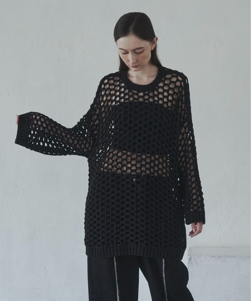 Utusiyo（ウツシヨ）の「knit 透（ニット/セーター・メンズ・ホワイト/ブラック・FREE）」の9枚目の写真