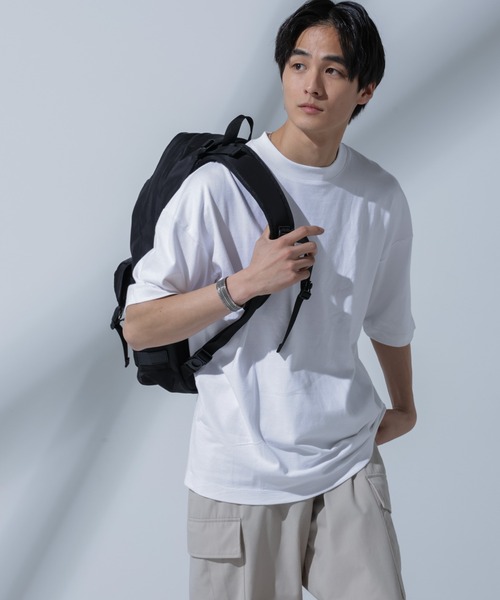 NANO universe（ナノユニバース）の「Anti Soaked（R）汗染み防止 クルーネックビッグTシャツ（Tシャツ/カットソー・メンズ・ブラック/ホワイト・M/S/L）」の5枚目の写真