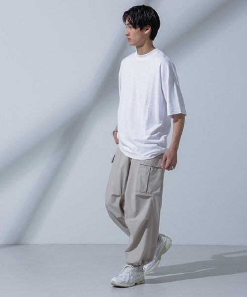 NANO universe（ナノユニバース）の「Anti Soaked（R）汗染み防止 クルーネックビッグTシャツ（Tシャツ/カットソー・メンズ・ブラック/ホワイト・M/S/L）」の8枚目の写真