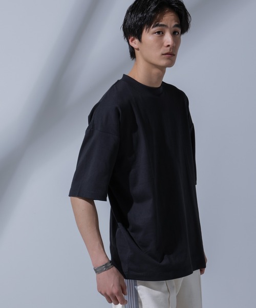 NANO universe（ナノユニバース）の「Anti Soaked（R）汗染み防止 クルーネックビッグTシャツ（Tシャツ/カットソー・メンズ・ブラック/ホワイト・M/S/L）」の10枚目の写真