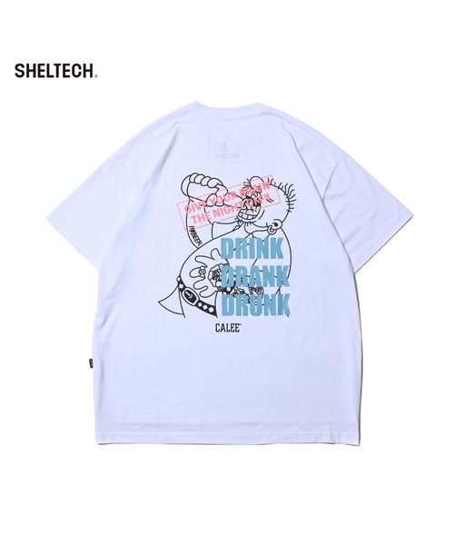 SHELTECH(シェルテック)の「SHELTECH (R) DRUNKER DROP SHOULDER T-SHIRT(Tシャツ/カットソー・メンズ・ブラック/ホワイト・MEDIUM/LARGE/X-LARGE)」の3枚目の写真