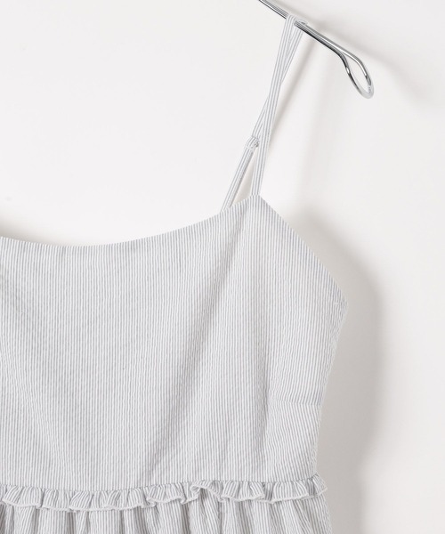 Heather(ヘザー)の「フリルティアードキャミミニワンピース 137505(ワンピース・レディース・オフホワイト/ブルー系その他/ブラック・FREE)」の6枚目の写真