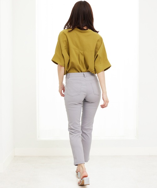 BELLUNA PLUS(ベルーナ)の「美脚ストレッチ麻入りアンクルパンツ61丈(その他パンツ・レディース・ネイビー/ベージュ/ライトグレー/ライトベージュ/ブルーグリーン/ブルー/グレー・SMALL/MEDIUM/LARGE/X-LARGE)」の16枚目の写真