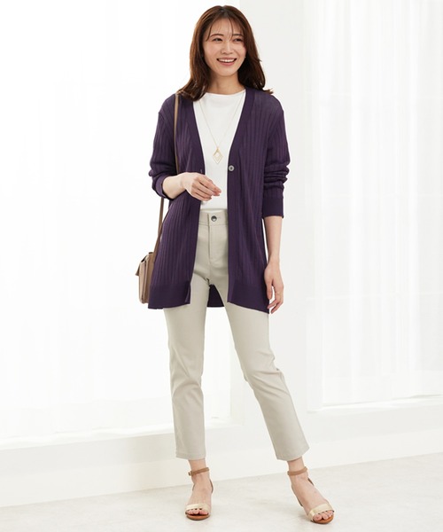 BELLUNA PLUS(ベルーナ)の「美脚ストレッチ麻入りアンクルパンツ61丈(その他パンツ・レディース・ネイビー/ベージュ/ライトグレー/ライトベージュ/ブルーグリーン/ブルー/グレー・SMALL/MEDIUM/LARGE/X-LARGE)」の21枚目の写真