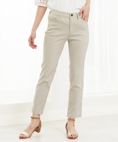 BELLUNA PLUS(ベルーナ)の「美脚ストレッチ麻入りアンクルパンツ61丈(その他パンツ・レディース・ネイビー/ベージュ/ライトグレー/ライトベージュ/ブルーグリーン/ブルー/グレー・SMALL/MEDIUM/LARGE/X-LARGE)」の19枚目の写真