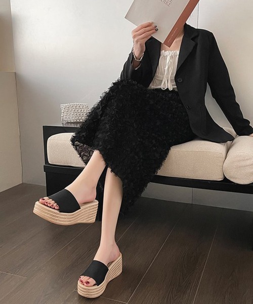 Miniministore(ミニミニストア)の「厚底サンダル ウエッジソールサンダル美脚(サンダル・レディース・レオパード/ゼブラ/ブラック・22.5cm/24.0cm/23.0cm/23.5cm/24.5cm)」の9枚目の写真