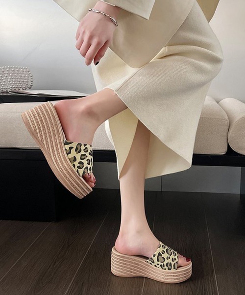 Miniministore(ミニミニストア)の「厚底サンダル ウエッジソールサンダル美脚(サンダル・レディース・レオパード/ゼブラ/ブラック・22.5cm/24.0cm/23.0cm/23.5cm/24.5cm)」の11枚目の写真