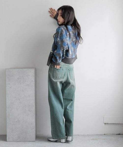 LOWRYS FARM(ローリーズファーム)の「フラワーカーディガンLS 143368(カーディガン/ボレロ・レディース・アイボリー/ブルー/ブラウン/ブラック/ベージュ・SHORT/LONG)」の8枚目の写真