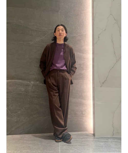 COLUMN(コラム)の「COLUMN / ベーシックモックネックカットソー(Tシャツ/カットソー・メンズ・パープル/ブラック/ホワイト/ネイビー・MEDIUM/LARGE/SMALL/X-LARGE)」の11枚目の写真