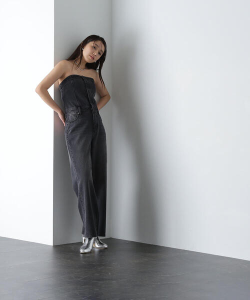 NATURAL BEAUTY BASIC(ナチュラルビューティーベーシック)の「◇デニムビスチェオールインワン(つなぎ/オールインワン・レディース・ブルー/スミクロ・MEDIUM)」の20枚目の写真