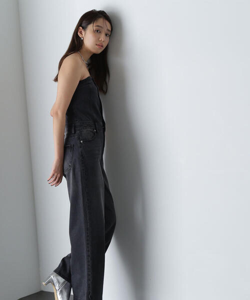 NATURAL BEAUTY BASIC(ナチュラルビューティーベーシック)の「◇デニムビスチェオールインワン(つなぎ/オールインワン・レディース・ブルー/スミクロ・MEDIUM)」の21枚目の写真