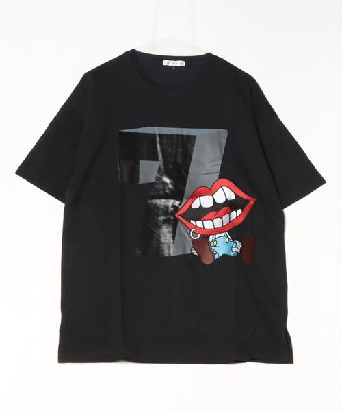 RE730(アールイーセブンサーティー)の「RE730 かわいいなみおくんが座っている半袖ビッグシルエットTシャツ(Tシャツ/カットソー・メンズ・ブラック/オフホワイト・MEDIUM/LARGE/X-LARGE)」の10枚目の写真