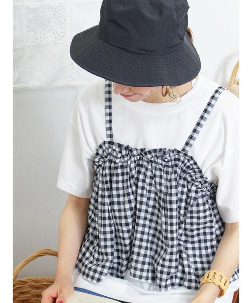 Samansa Mos2（サマンサ モスモス）の「ビスチェセットTシャツ（Tシャツ/カットソー・レディース・キナリ/オフホワイト/ベージュ/ブラック・F）」の9枚目の写真