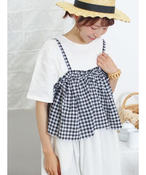 Samansa Mos2（サマンサ モスモス）の「ビスチェセットTシャツ（Tシャツ/カットソー・レディース・キナリ/オフホワイト/ベージュ/ブラック・F）」の15枚目の写真