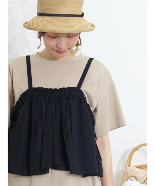 Samansa Mos2（サマンサ モスモス）の「ビスチェセットTシャツ（Tシャツ/カットソー・レディース・キナリ/オフホワイト/ベージュ/ブラック・F）」の20枚目の写真