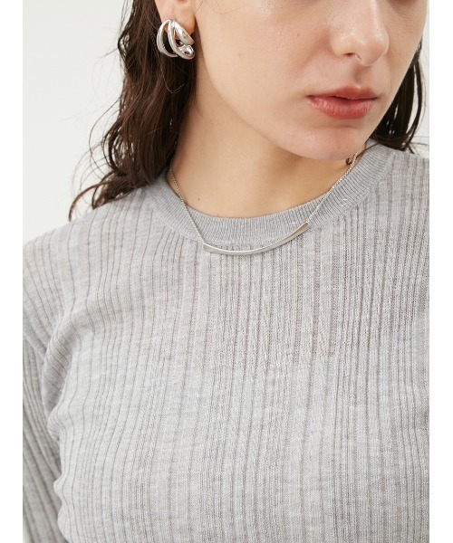 Mila Owen（ミラオーウェン）の「メタルカーブネックレス（ネックレス・レディース・ゴールド/シルバー・FREE）」の9枚目の写真