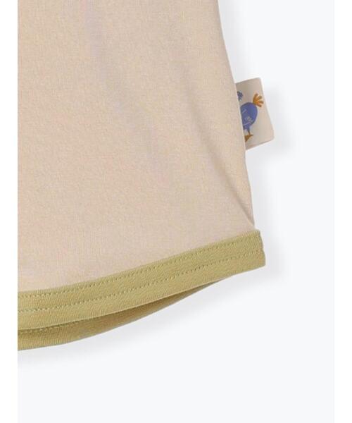 Samansa Mos2 Lagom(サマンサモスモスラーゴム)の「【吸水速乾】オーガニックコットン配色ラグランTシャツ(Tシャツ/カットソー・キッズ・ブルー/ベージュ・130/120/110/100/95)」の7枚目の写真