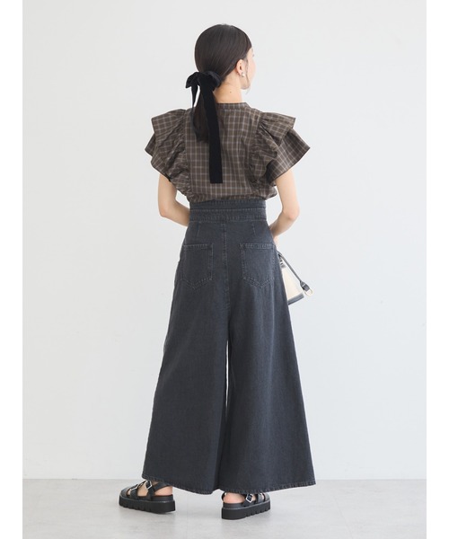 earth music&ecology(アースミュージックアンドエコロジー)の「フリルチェックブラウス(シャツ/ブラウス・レディース・オフホワイト/ダークブラウン・FREE)」の20枚目の写真