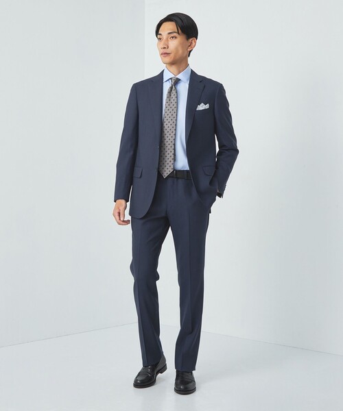 green label relaxing（グリーンレーベルリラクシング）の「GLR CLOTH マイクロデザイン スリム スーツパンツ -防シワ-（スーツパンツ・メンズ・ネイビー/ダークグレー・76/80/84/88/92/72）」の9枚目の写真