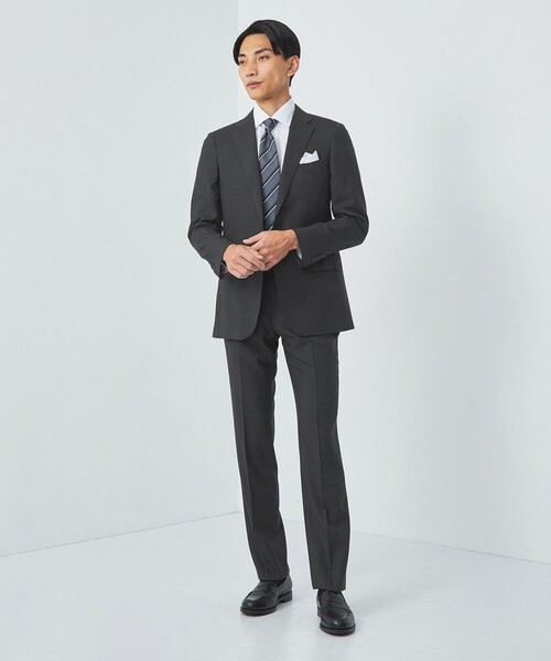 green label relaxing（グリーンレーベルリラクシング）の「GLR CLOTH マイクロデザイン スリム スーツパンツ -防シワ-（スーツパンツ・メンズ・ネイビー/ダークグレー・76/80/84/88/92/72）」の8枚目の写真