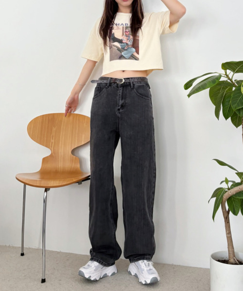 Good Riddance(グッドリダンス)の「ベーシック ワイドルーズ デニムパンツ(デニムパンツ・レディース・ライトブルー/ブラック/ブルー・L/M)」の10枚目の写真