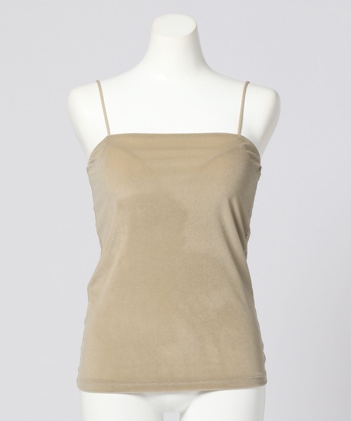 bijorie（ビジュリィ）の「【bijorie】ベロア カップ付きキャミソール／NEW BASIC（その他アンダーウェア/インナー・レディース・ブラック/ベージュ/ピンク・MEDIUM/LARGE/LG）」の8枚目の写真