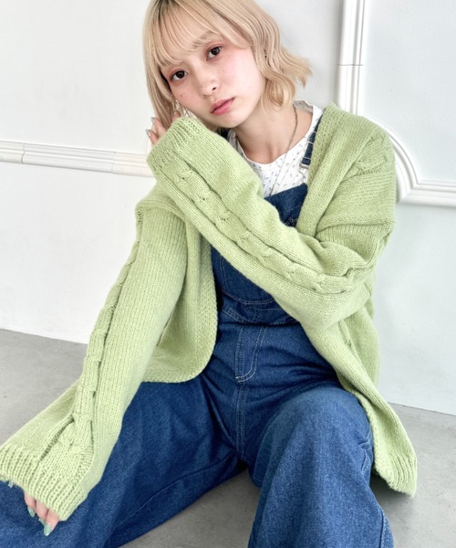 セール】ケーブルラップカーディガン（カーディガン/ボレロ）｜SOLLON