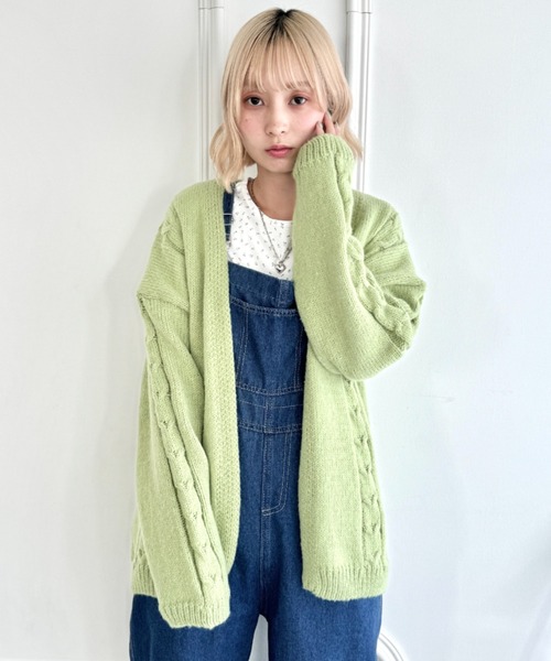 セール】ケーブルラップカーディガン（カーディガン/ボレロ）｜SOLLON