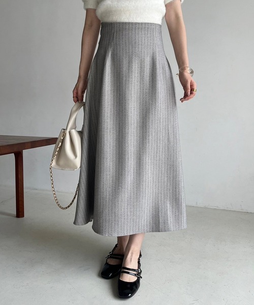 one after another NICE CLAUP（ワンアフターアナザーナイスクラップ）の「サイズ調整可/バックジップフレアスカート/WEB限定（スカート・レディース・グレー系その他/ブラウン系その他/ブラック・SMALL/MEDIUM/LARGE）」の16枚目の写真