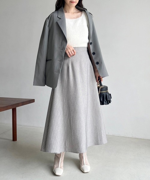 one after another NICE CLAUP（ワンアフターアナザーナイスクラップ）の「サイズ調整可/バックジップフレアスカート/WEB限定（スカート・レディース・グレー系その他/ブラウン系その他/ブラック・SMALL/MEDIUM/LARGE）」の11枚目の写真